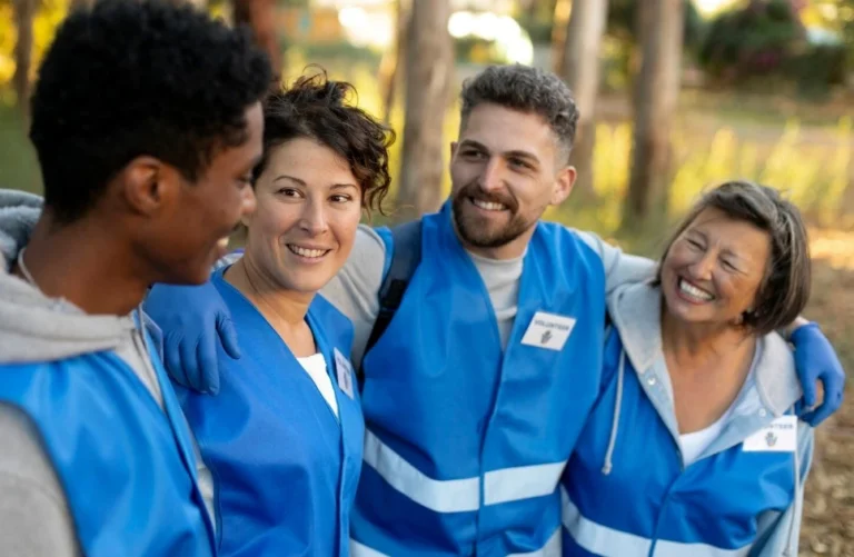 Volunteers of a nonprofit organization.